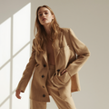 Oversized Linen Blazer — Sand