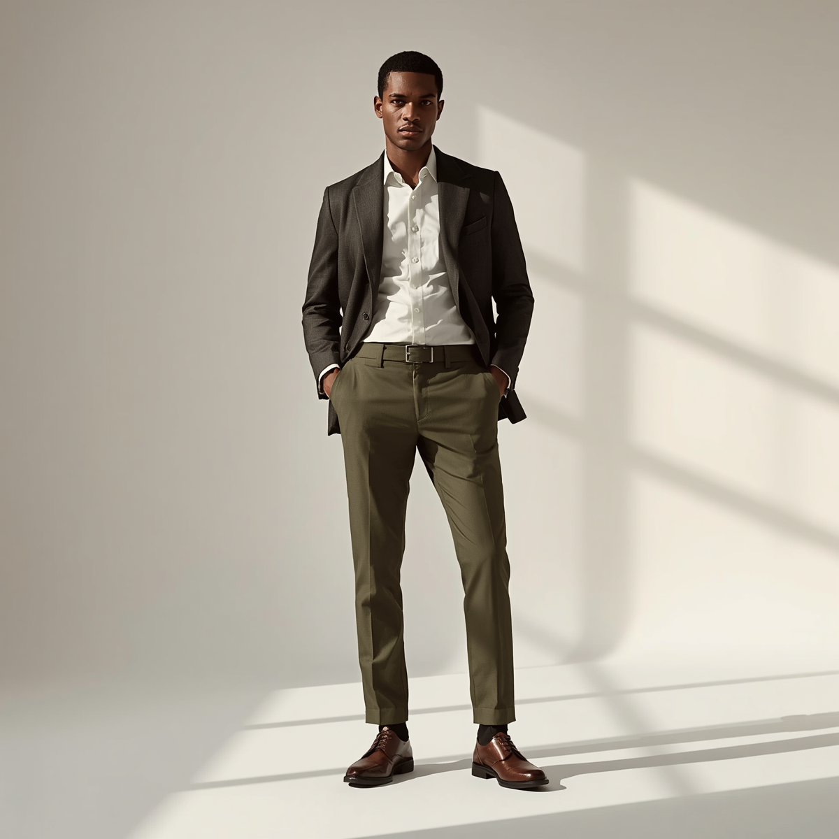 Slim Fit Chino — Olive Green