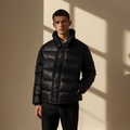 Quilted Puffer Jacket — Black
