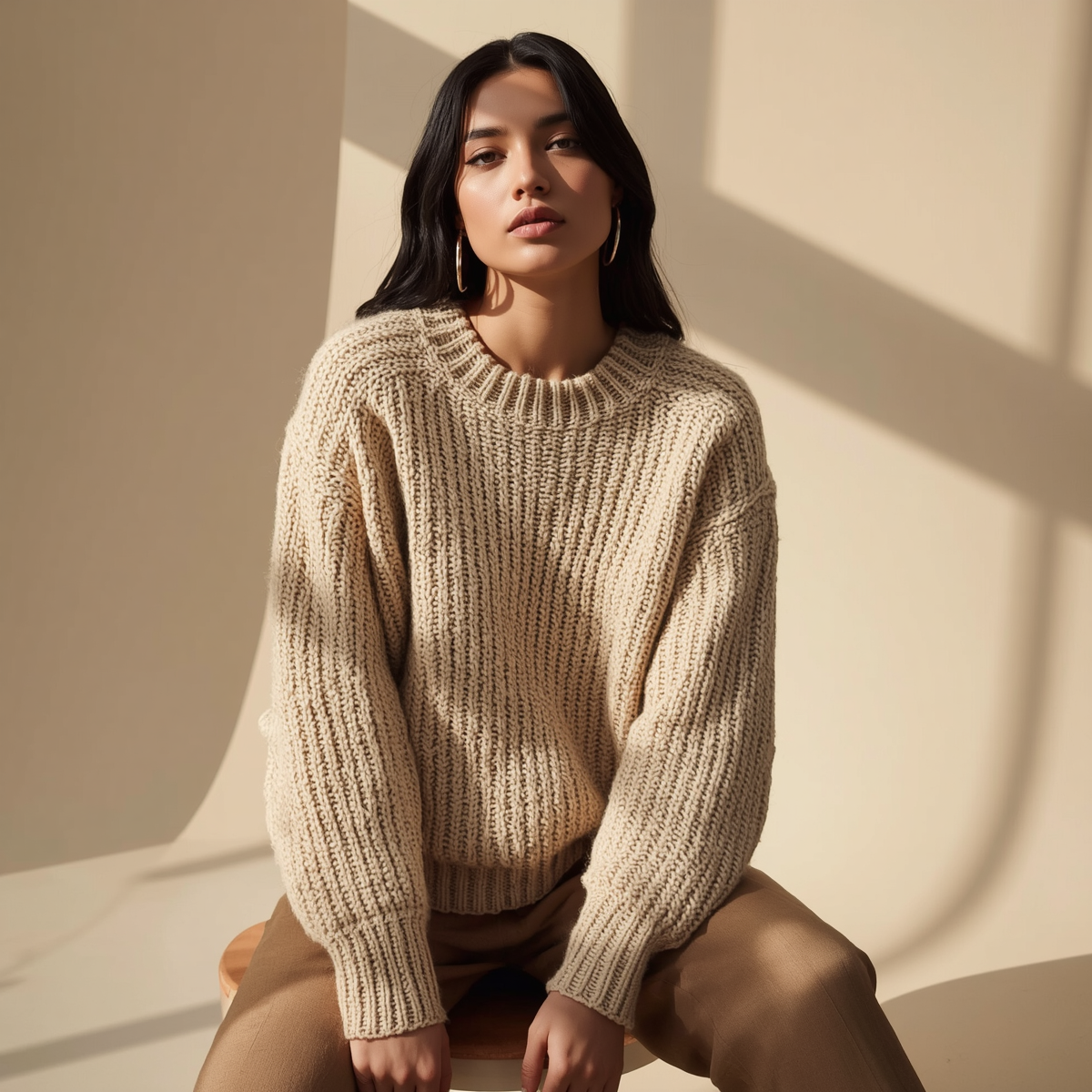 Chunky Knit Sweater — Oatmeal