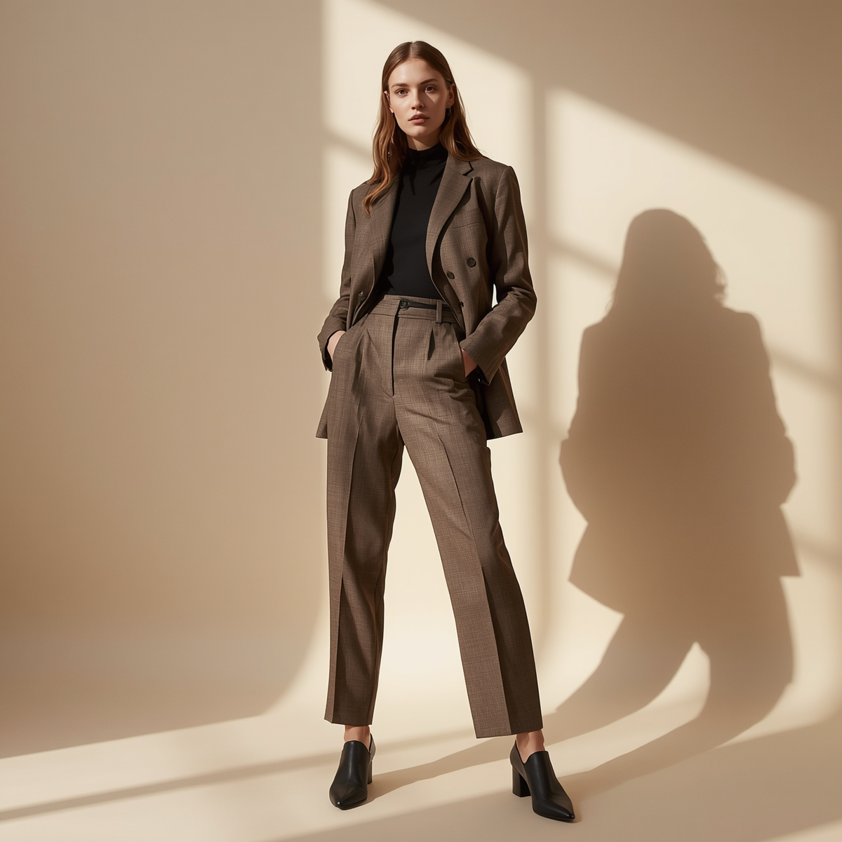 Tailored Blazer & Trouser Set — Taupe