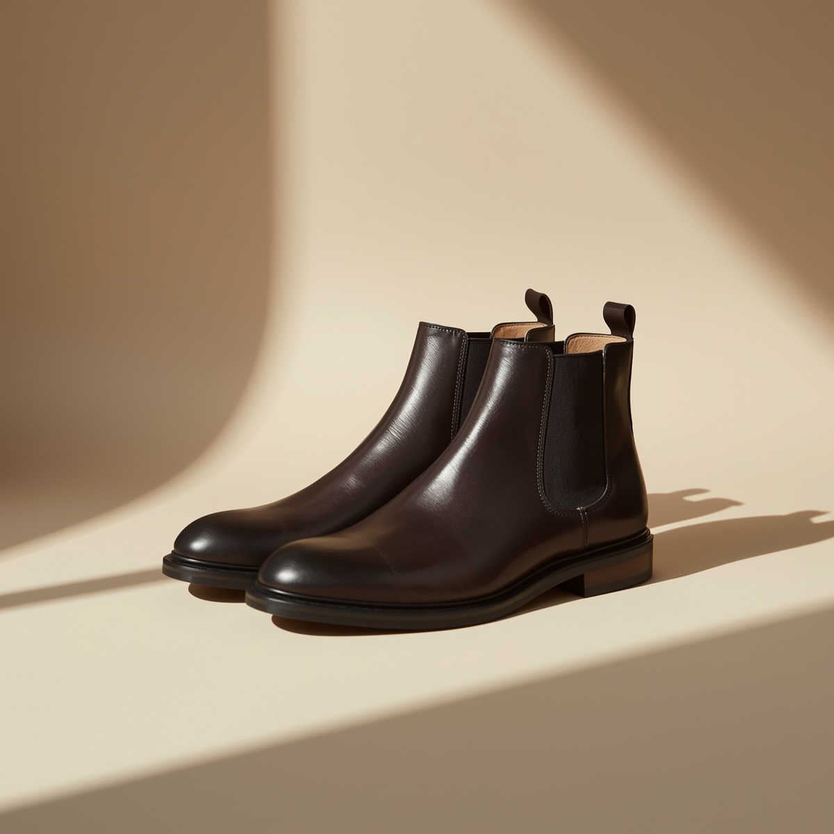 Leather Chelsea Boots — Dark Brown