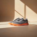 Performance Running Sneakers — Grey/Orange